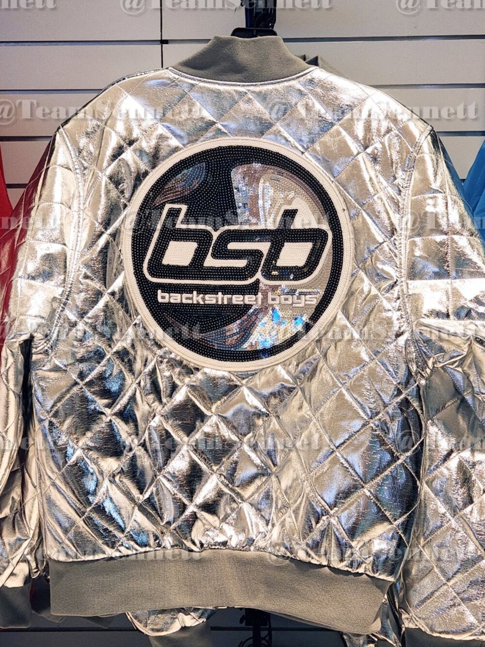 Backstreet Boys Metallic Silver Quilted Jacket / BSB Sphere Las Vegas